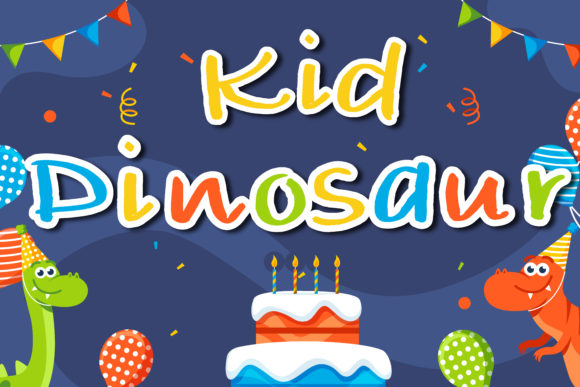 Kid Dinosaur Font Poster 1