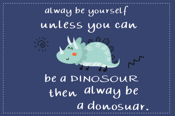 Kid Dinosaur Font Poster 6
