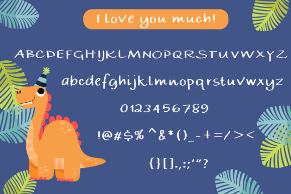 Kid Dinosaur Font Poster 7