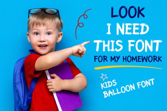Kids Balloon Font Poster 1