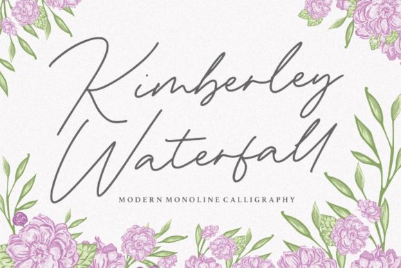 Kimberley Waterfall Font Poster 1