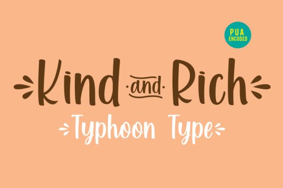 Kind and Rich Font Poster 1