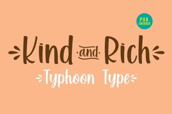 Kind and Rich Font Kind and Rich Font Poster 1