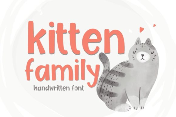 Kitten Family Font Poster 1