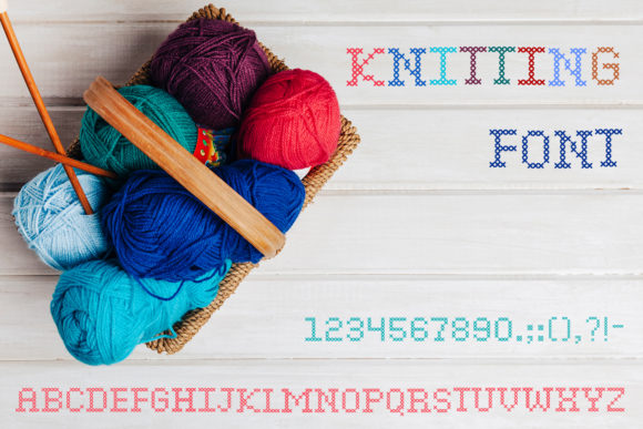 Knitting Font Poster 1