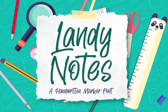 Landy Notes Font Poster 1