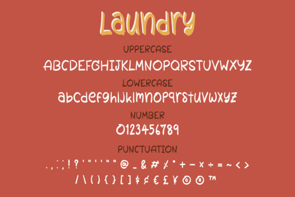 Laundry Font Poster 3