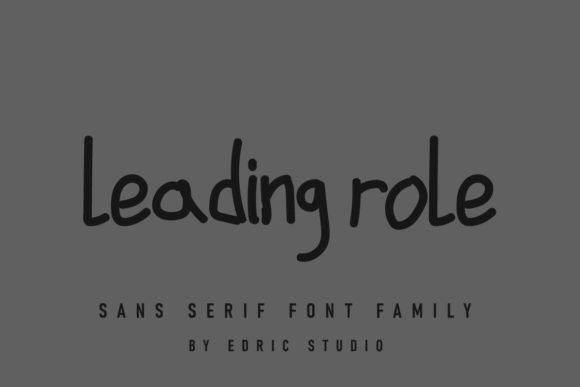 Leading Role Font Poster 2
