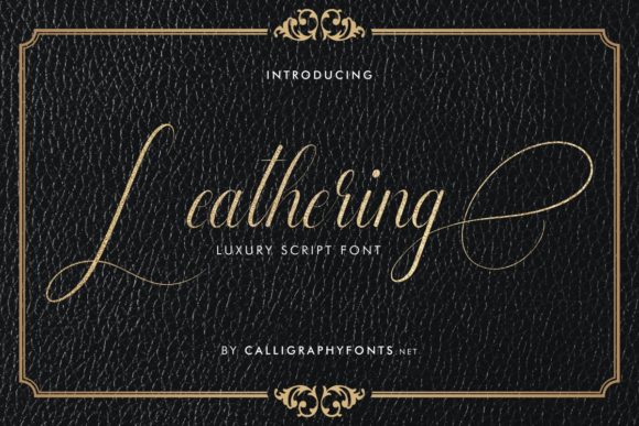 Leathering Font Poster 1