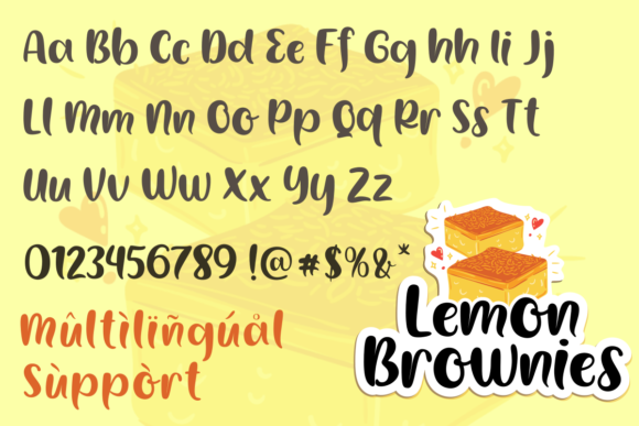 Lemon Brownies Font Poster 2