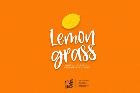 Lemon Grass Font Lemon Grass Font Poster 1