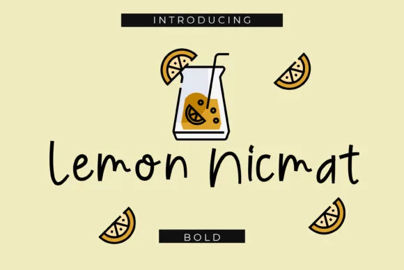 Lemon Nicmat Font Lemon Nicmat Font Poster 1