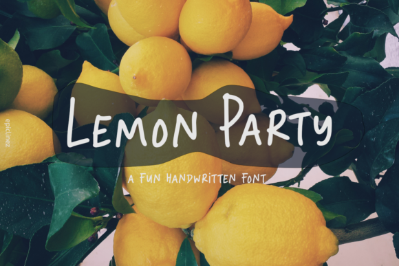 Lemon Party Font Lemon Party Font Poster 1