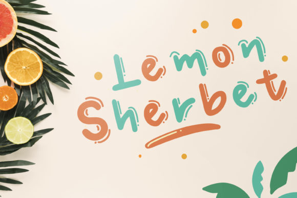 Lemon Sherbet Font Poster 1