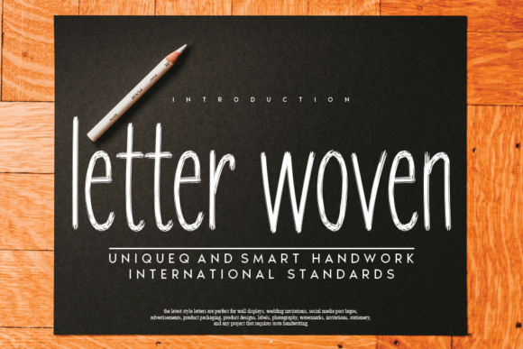 Letter Woven Font Letter Woven Font Poster 1