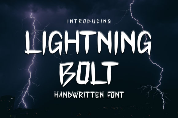 Lightning Bolt Font Poster 1