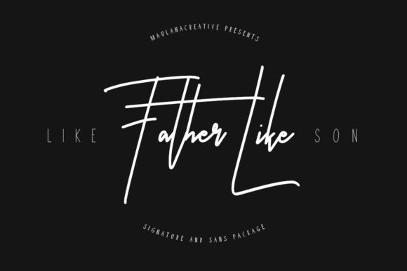 Like Father Like Son Font Poster 1