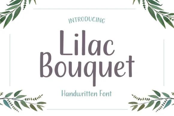 Lilac Bouquet Font Lilac Bouquet Font Poster 1