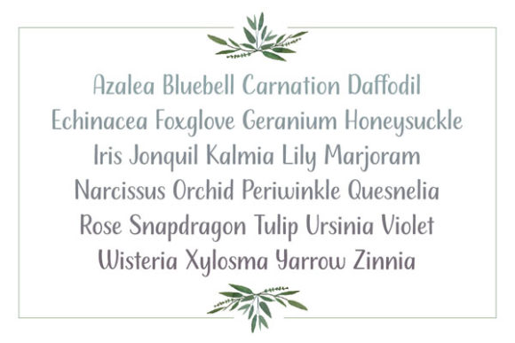 Lilac Bouquet Font Poster 2