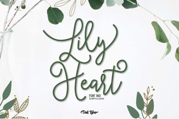 Lily Heart Font Poster 1