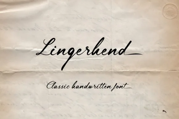 Lingerhend Font Lingerhend Font Poster 1