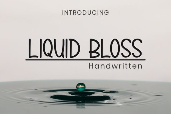 Liquid Bloss Font Poster 1