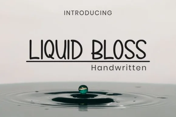 Liquid Bloss Font Poster 1