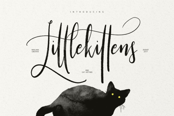 Little Kittens Font Poster 1