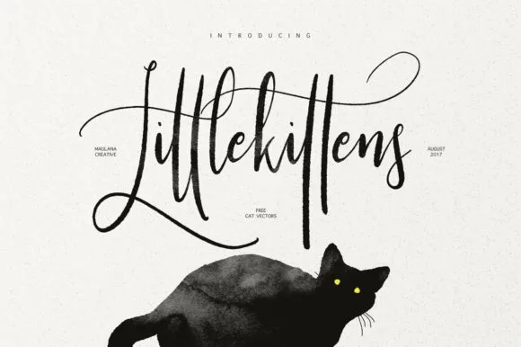Little Kittens Font Little Kittens Font Poster 1