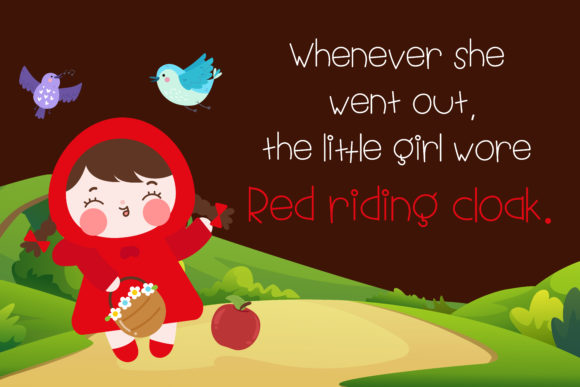 Little Red Riding Hood Font Poster 4