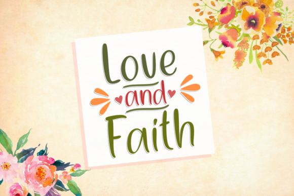 Love and Faith Font Poster 1