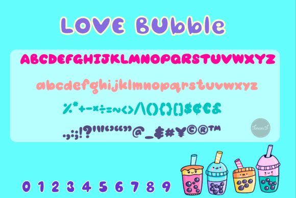 Love Bubble Font Poster 2