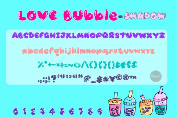 Love Bubble Font Poster 3