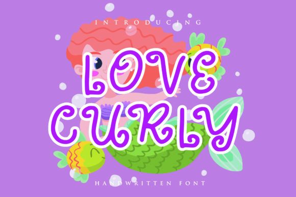 Love Curly Font Poster 1