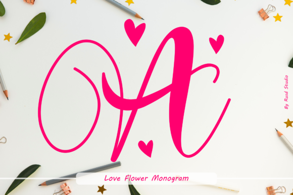 Love Flower Monogram Font