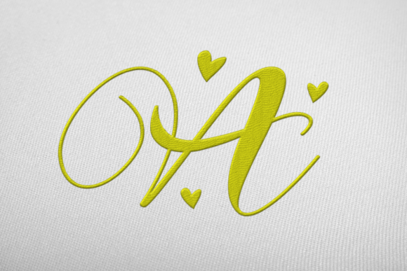 Love Flower Monogram Font Poster 2