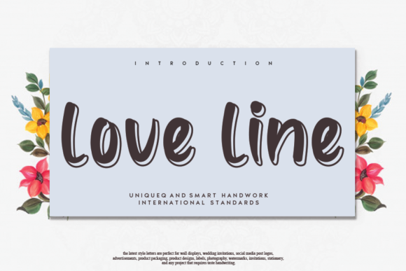 Love Line Font Poster 1