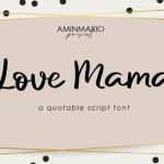 Love Mama Font Poster 1