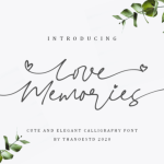 Love Memories Font Poster 1