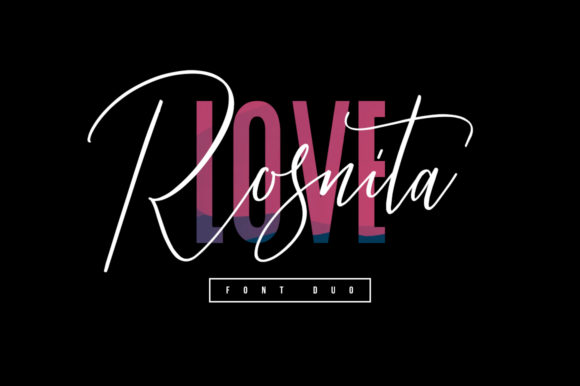 Love Rosnita Duo Font Poster 1