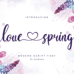 Love Spring Font Poster 1