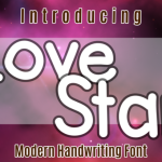 Love Star Font Poster 1