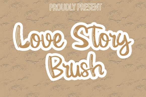 Love Story Brush Font Poster 1