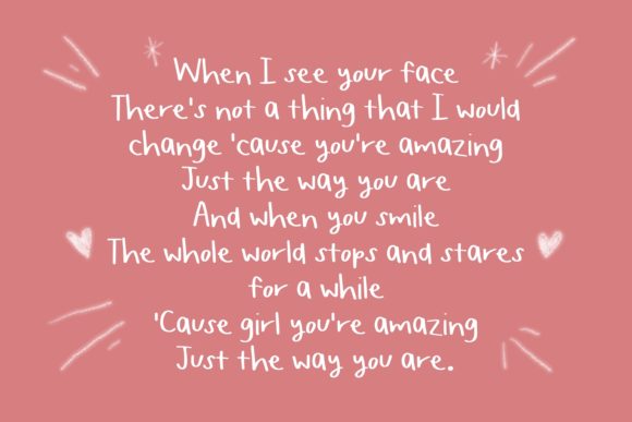 Love the Way You Are Font Poster 3