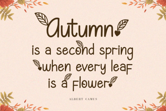 Lovely Autumn Font Poster 3