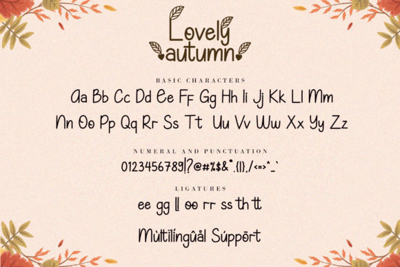 Lovely Autumn Font Poster 9