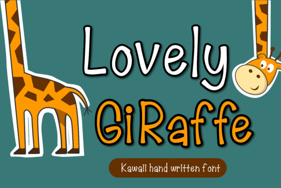 Lovely Giraffe Font Poster 1