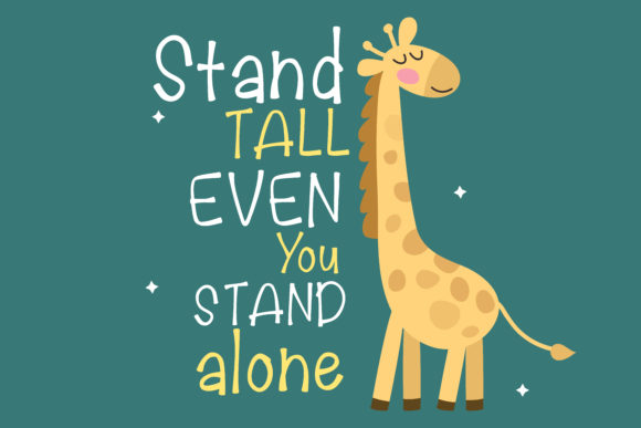 Lovely Giraffe Font Poster 3