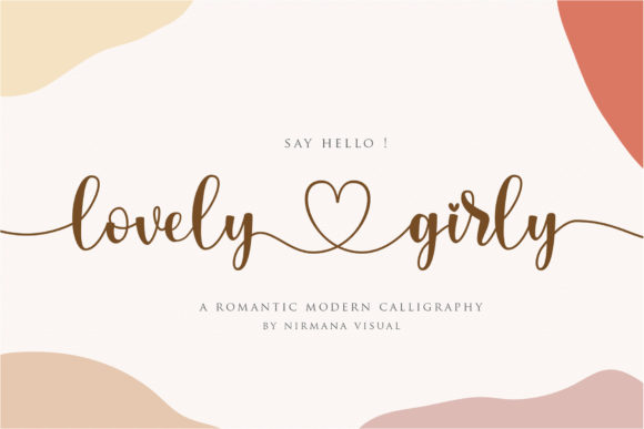 Lovely Girly Font Poster 1