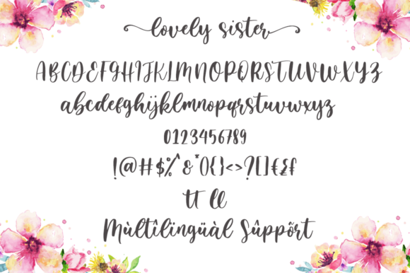 Lovely Sister Font Poster 9